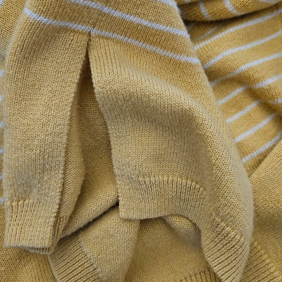 Caslon Yellow and Cream Striped Sweater, Size Medium - Picture 4 of 4